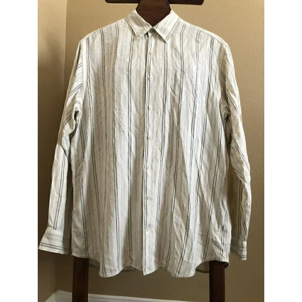 Tommy Bahama 75%silk Long Sleeve Shirt Size L